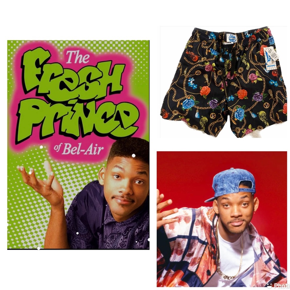 "Fresh Prince Of‎ Bell Air" Floral Chains Mens Shorts